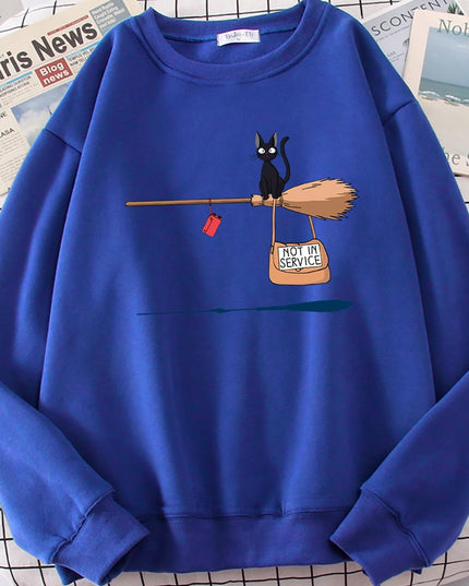 Damska bluza bez kaptura z nadrukiem