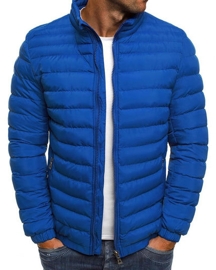 Męska kurtka zimowa pikowana ze stójką