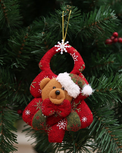 Świąteczna wisząca ozdoba z misiem