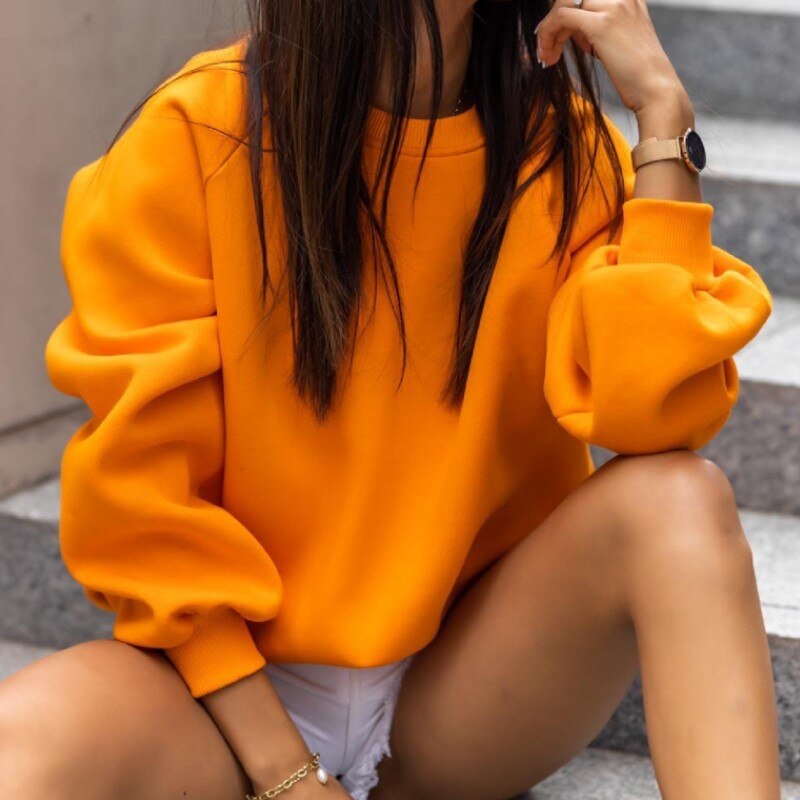 Damska bluza klasyczna crewneck