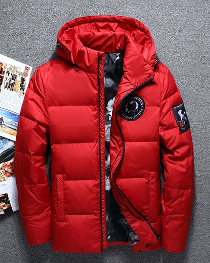 Męska kurtka zimowa ocieplana z kapturem