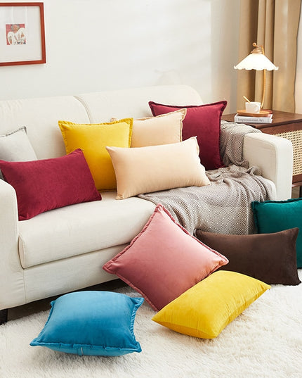 Poszewka na poduszkę aksamitna w jednolitych kolorach