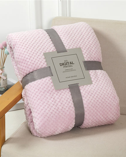 Koc dekoracyjny miękki w jednolitych kolorach