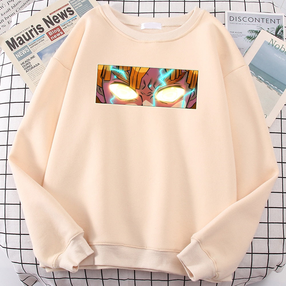 Męska bluza bez kaptura z nadrukiem