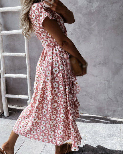 Sukienka midi w kwiatki