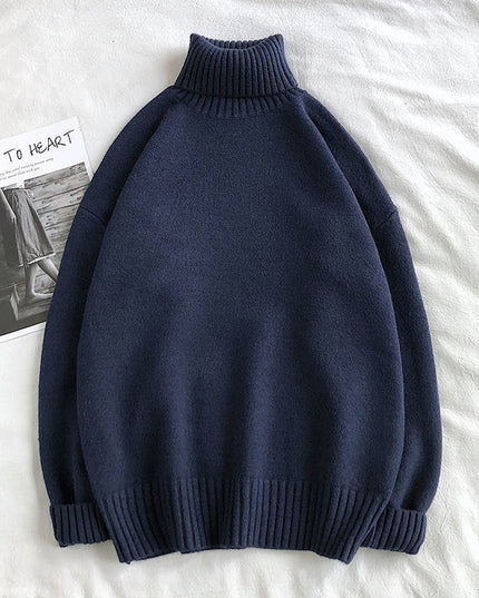 Męski sweter typu golf o kroju oversize