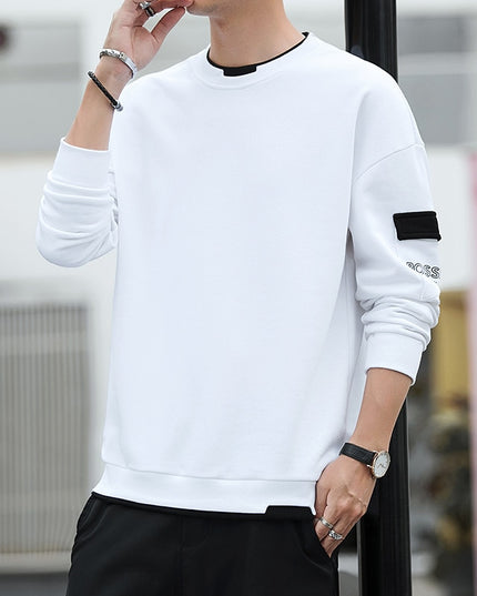 Męska bluza nierozpinana z kieszonką na rękawie