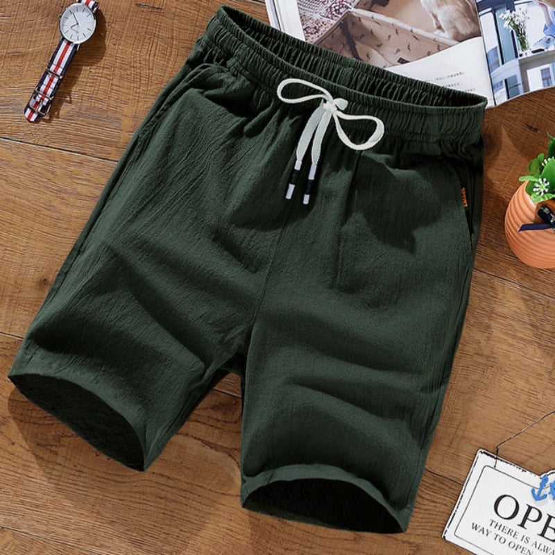 Męskie szorty z wiązaniem i kieszeniami