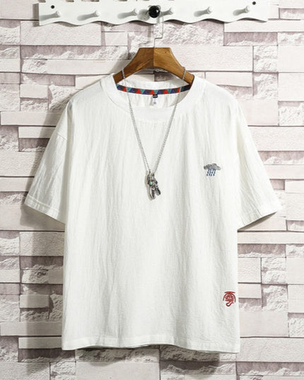 Męski T-shirt z naszywką