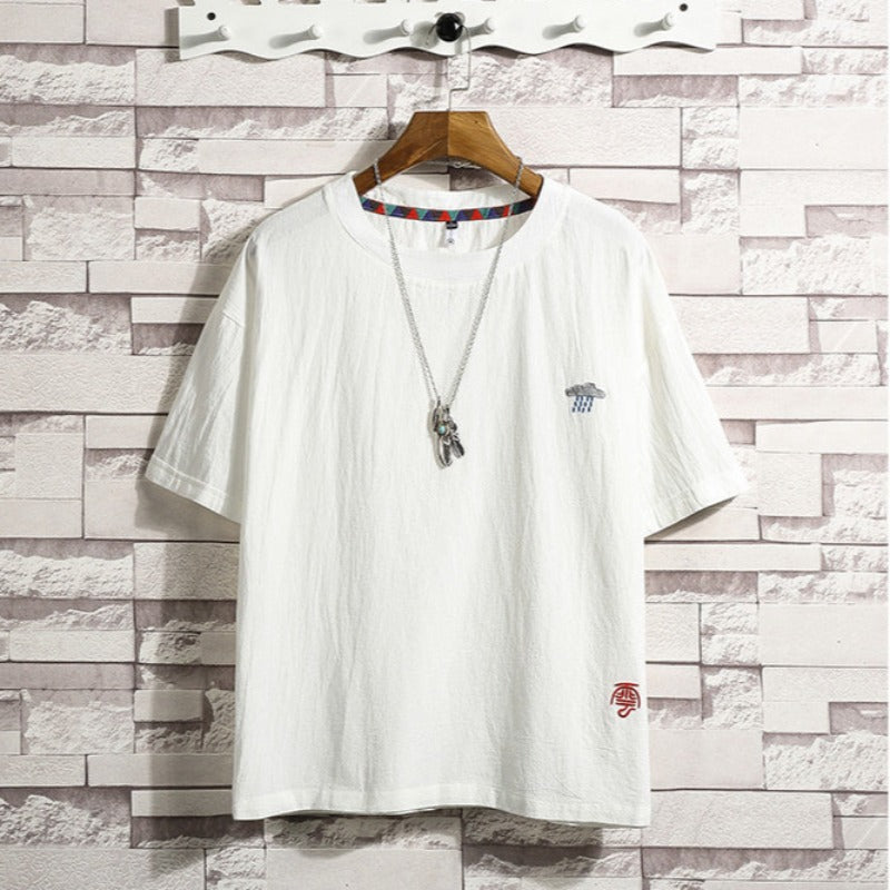 Męski T-shirt z naszywką