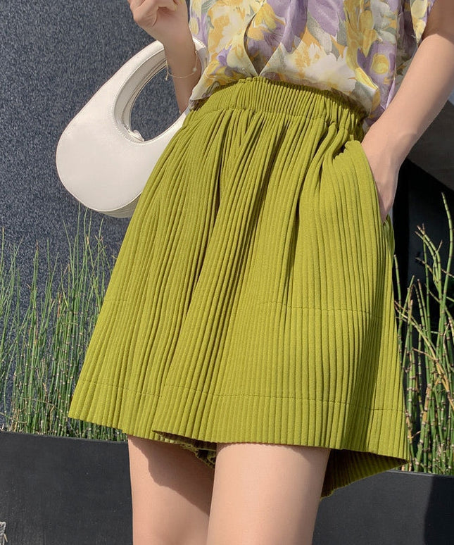 Damskie szorty plisowane o luźnym kroju