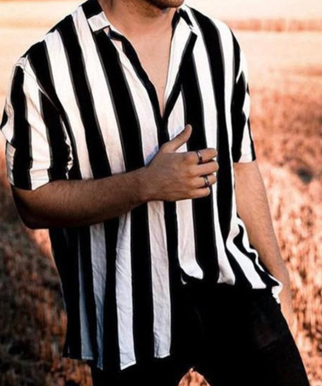 Męska koszula letnia w paski