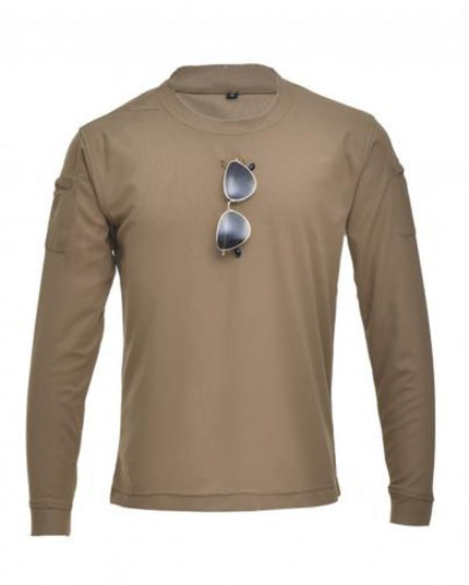 Męska koszulka z długim rękawem klasyczna z półgolfem