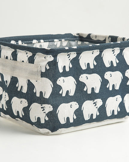 Organizer pudełko do przechowywania lniane