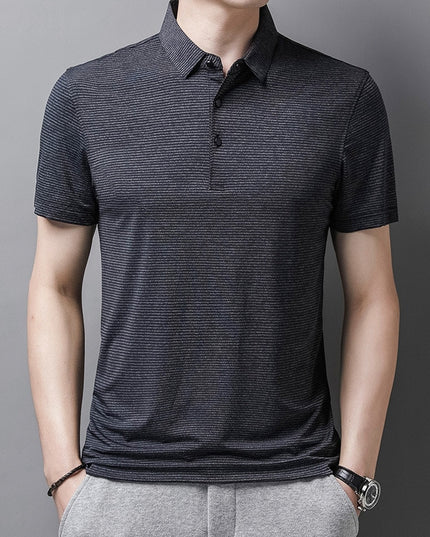 Męska koszulka polo z prążkowanej tkaniny