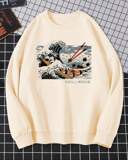 Męska bluza bez kaptura z nadrukowanym obrazkiem