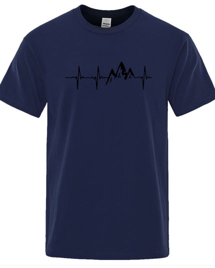 Męski T-shirt z nadrukiem z motywem gór