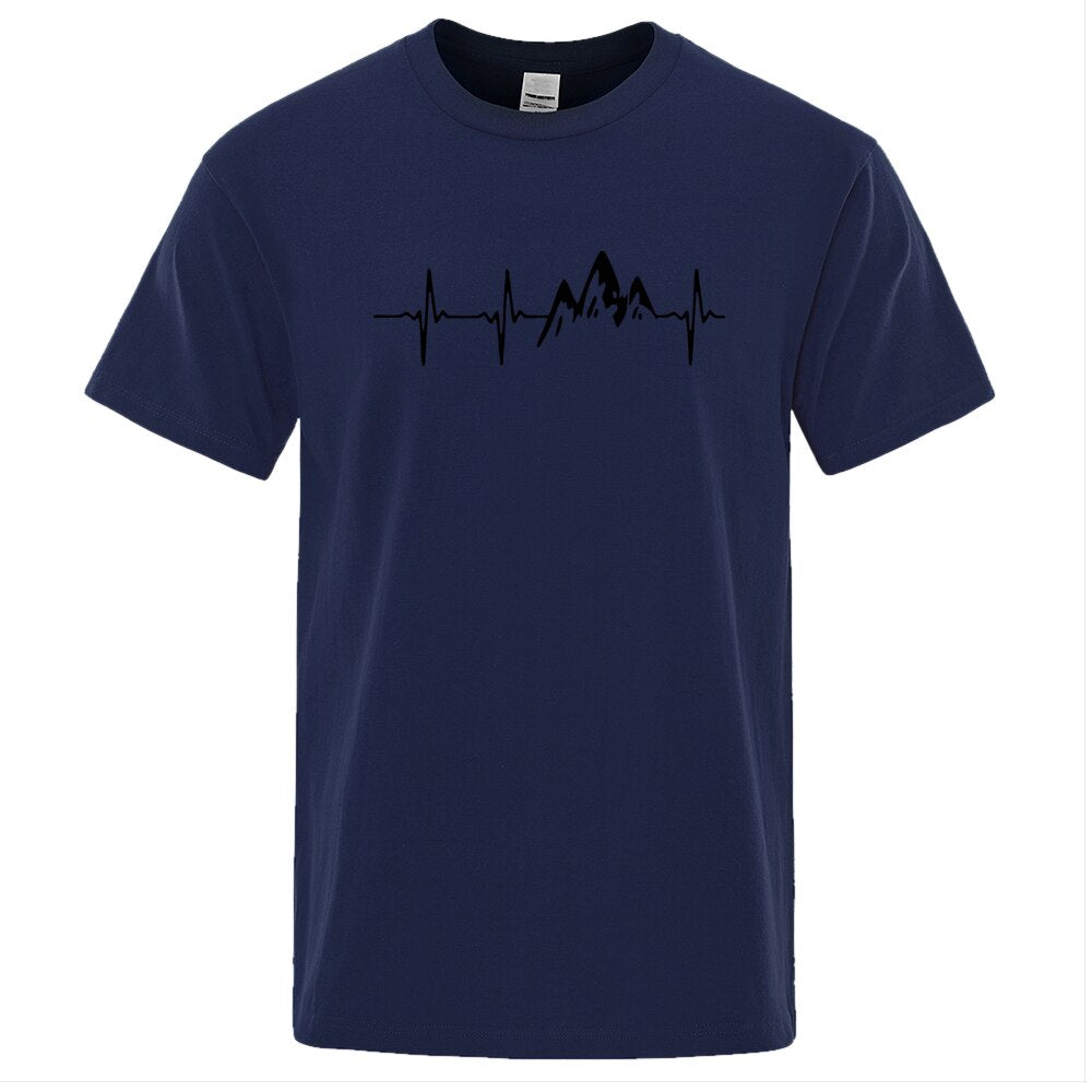 Męski T-shirt z nadrukiem z motywem gór