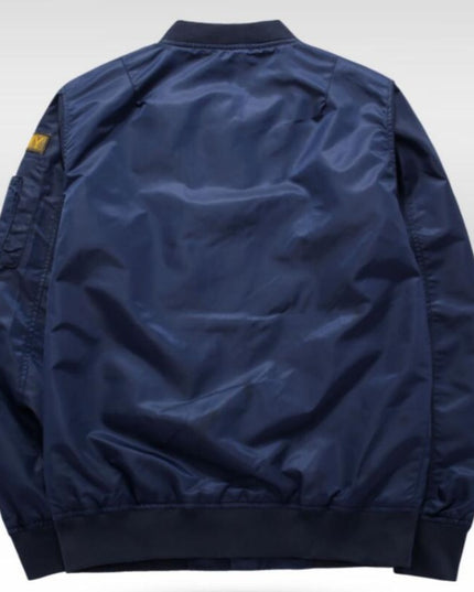 Męska kurtka przejściowa bomberka oversize z naszywkami