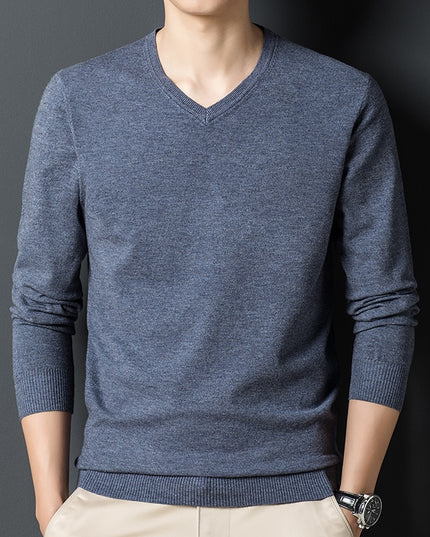 Męski sweter z dekoltem w serek