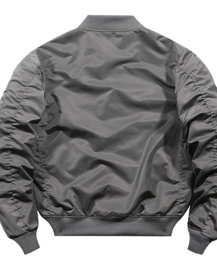 Męska kurtka przejściowa bomberka klasyczna z marszczeniami