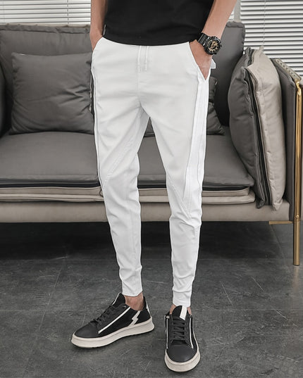 Męskie spodnie eleganckie ze zwężanymi nogawkami