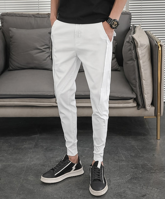 Męskie spodnie eleganckie ze zwężanymi nogawkami