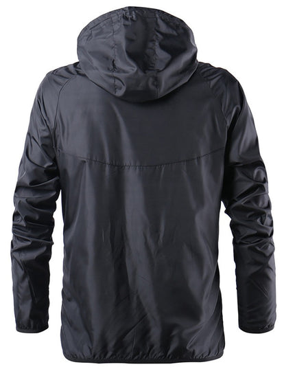 Męska kurtka przejściowa wiatrówka z kapturem