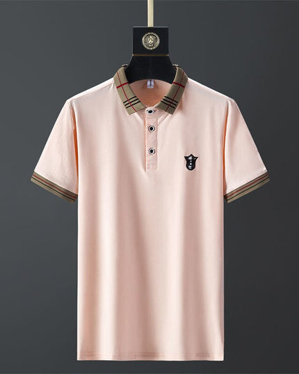 Męska koszulka polo z kołnierzykiem w kratkę