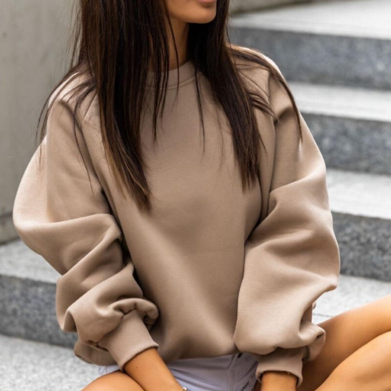 Damska bluza klasyczna crewneck