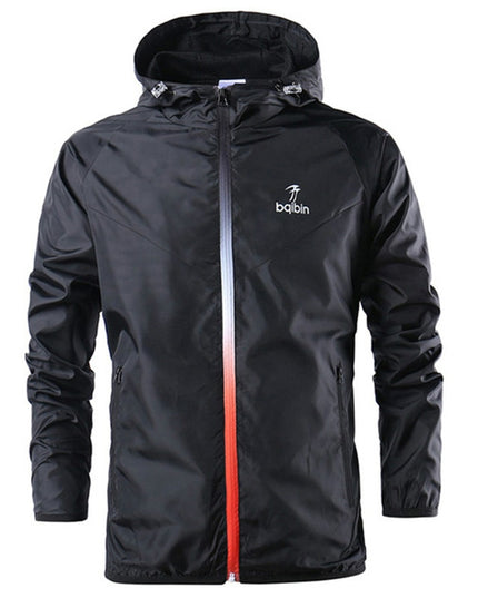 Męska kurtka przejściowa wiatrówka z kapturem