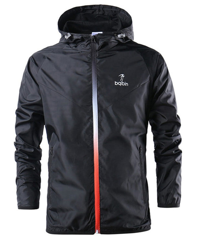 Męska kurtka przejściowa wiatrówka z kapturem