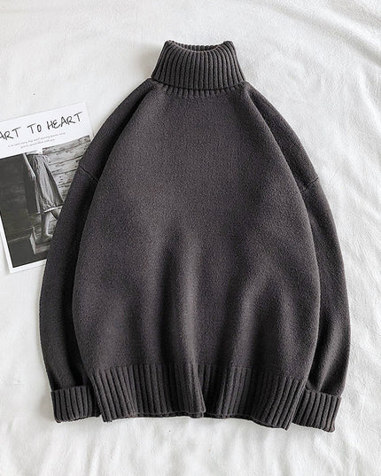 Męski sweter typu golf o kroju oversize