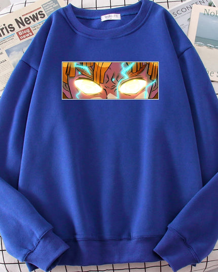 Męska bluza bez kaptura z nadrukiem