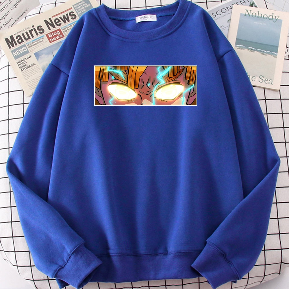 Męska bluza bez kaptura z nadrukiem