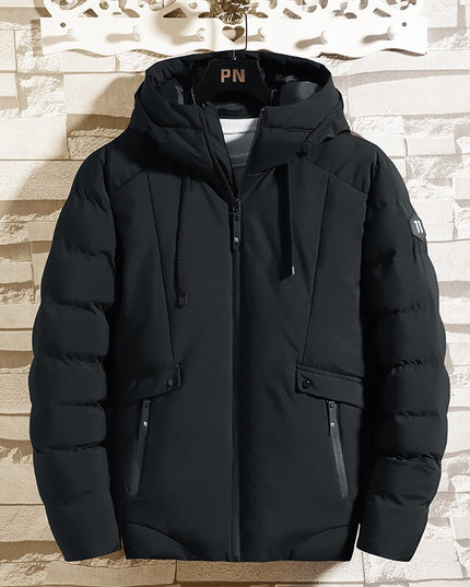 Męska kurtka zimowa ocieplana z kapturem