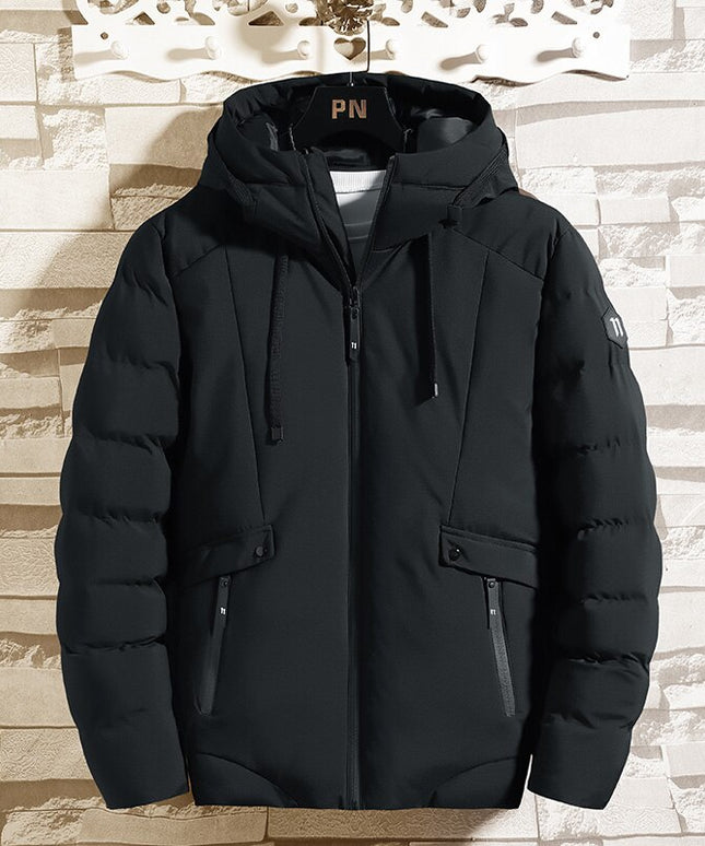 Męska kurtka zimowa ocieplana z kapturem