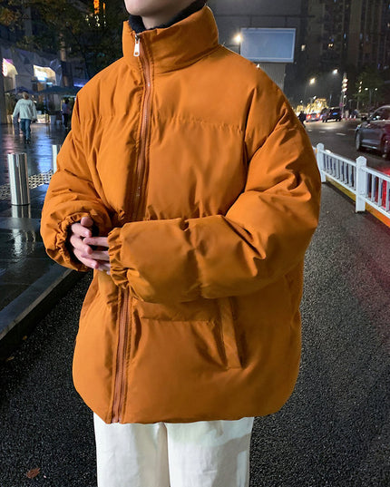 Męska kurtka zimowa ocieplana pikowana o luźnym kroju