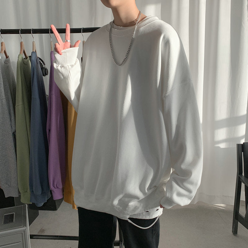 Męska bluza oversize bez kaptura