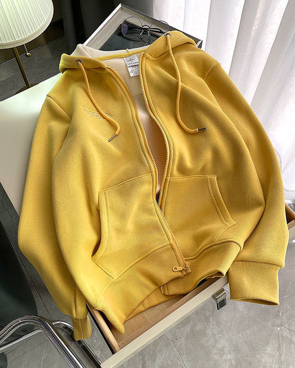 Damska bluza oversize rozpinana z kapturem