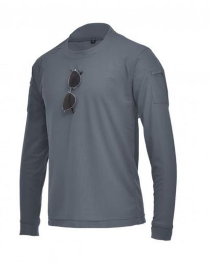 Męska koszulka z długim rękawem klasyczna z półgolfem