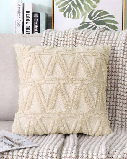 Poszewka na poduszkę z haftem w geometryczny wzór