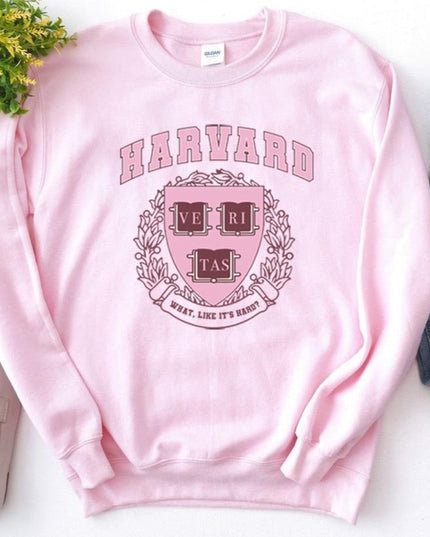 Damska bluza bez kaptura z napisem HARVARD