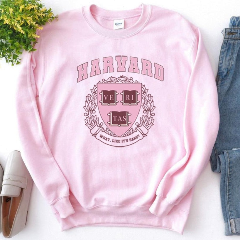 Damska bluza bez kaptura z napisem HARVARD
