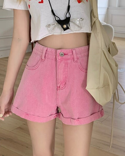 Damskie szorty jeansowe z wysokim stanem