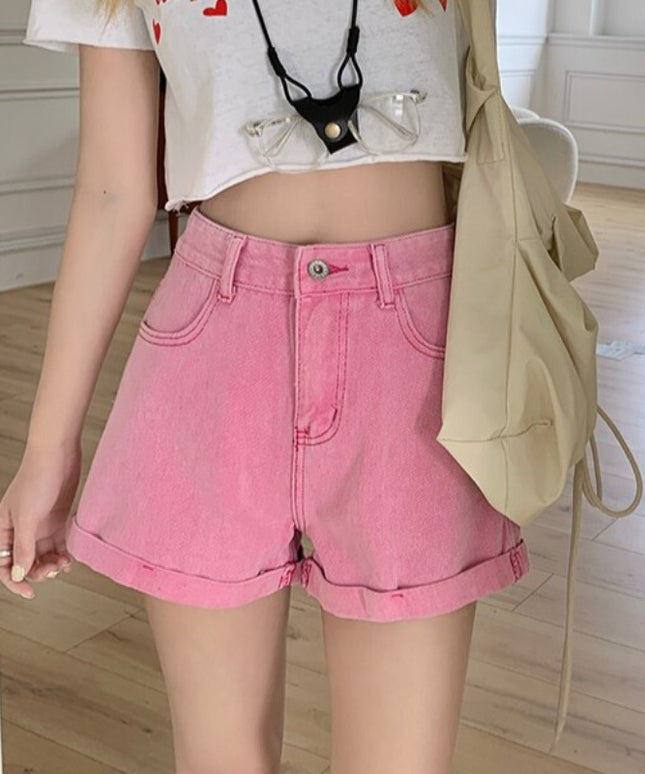 Damskie szorty jeansowe z wysokim stanem