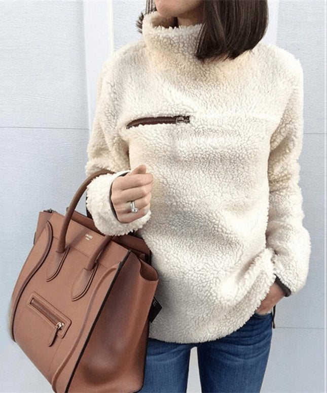 Damska bluza polarowa ze stójką