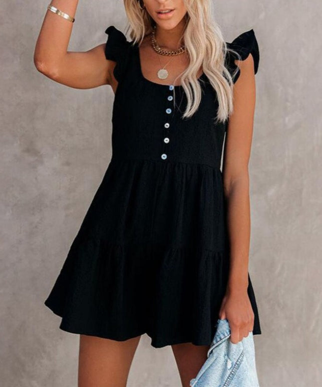 Damski kombinezon na ramiączkach z falbanką