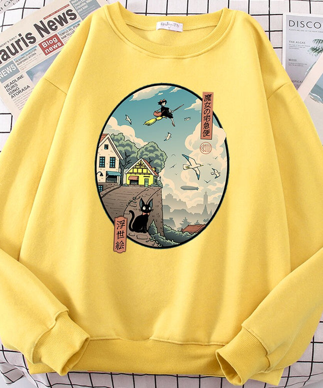 Męska bluza bez kaptura z nadrukowanym obrazkiem