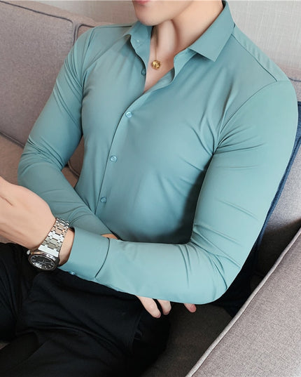 Męska koszula elastyczna o dopasowanym kroju